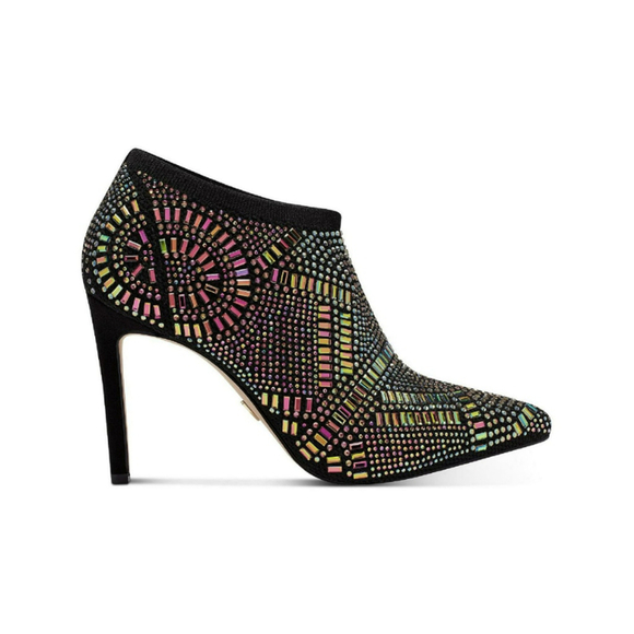 Thalia Sodi Shoes - Thalia Sodi Women's 7 Black Karmen Iridescent Crystal Ankle Booties NWT